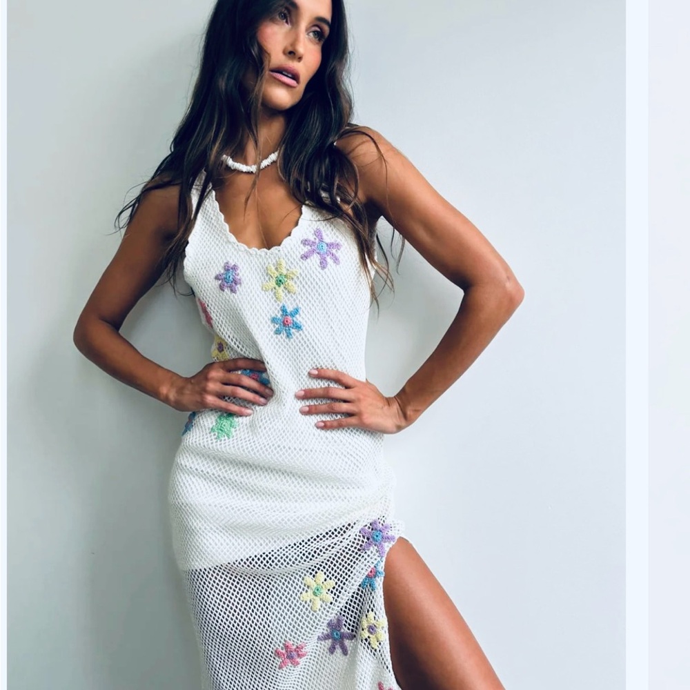 NWT Beach Riot Diana Dress in White Crochet with Beautiful Detailing